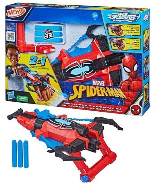 Spider-Man Web Shots Spiderbolt NERF Powered Blaster Toy Fires Darts- Brand  New