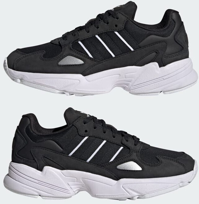 Adidas falcon black and top white