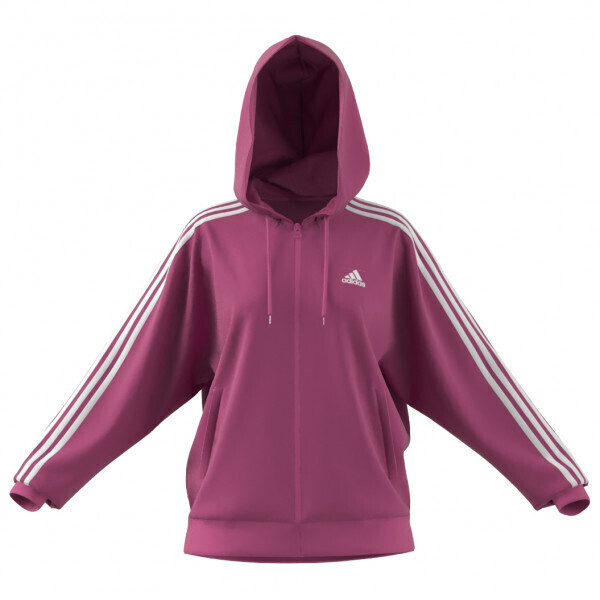 Adidas 3 Stripes FT Full Zip O Hoodie pulse magenta white ab 38 99