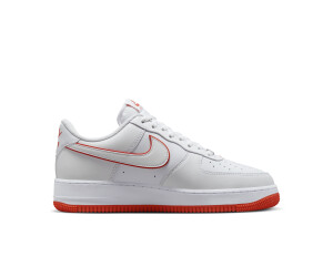 Air force 1 07 red and white hot sale