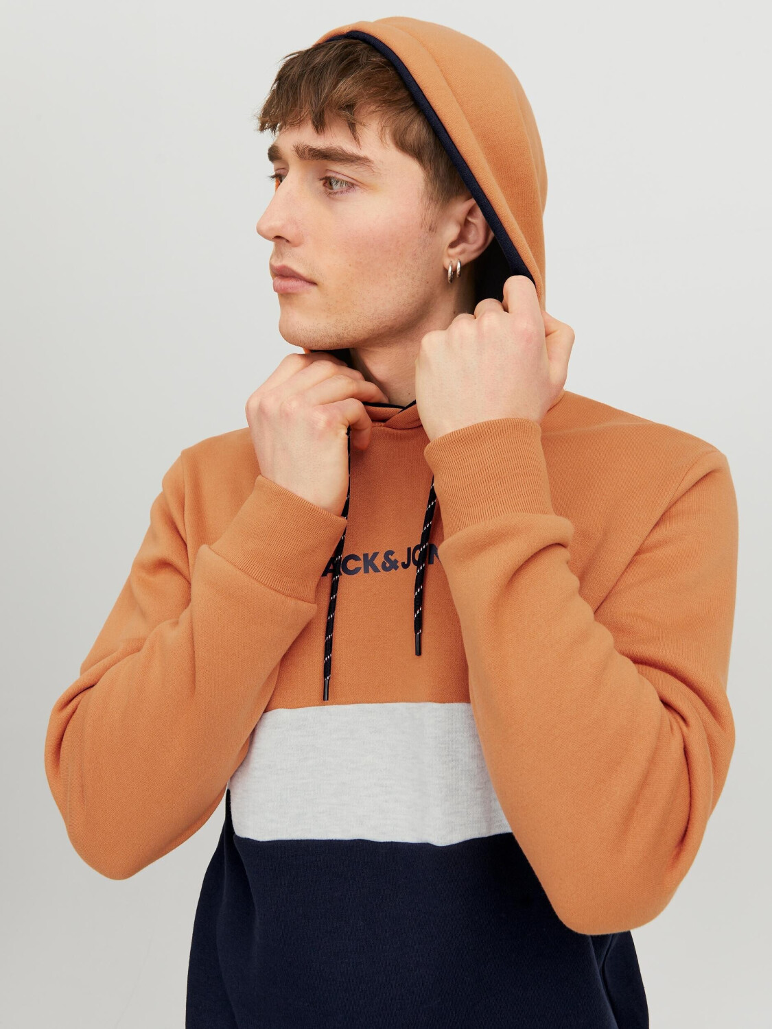 Jack & Jones JJEREID BLOCKING SWEAT HOOD NOOS (12233959-4206137) desert sun  ab 21,99 € | Preisvergleich bei idealo.de