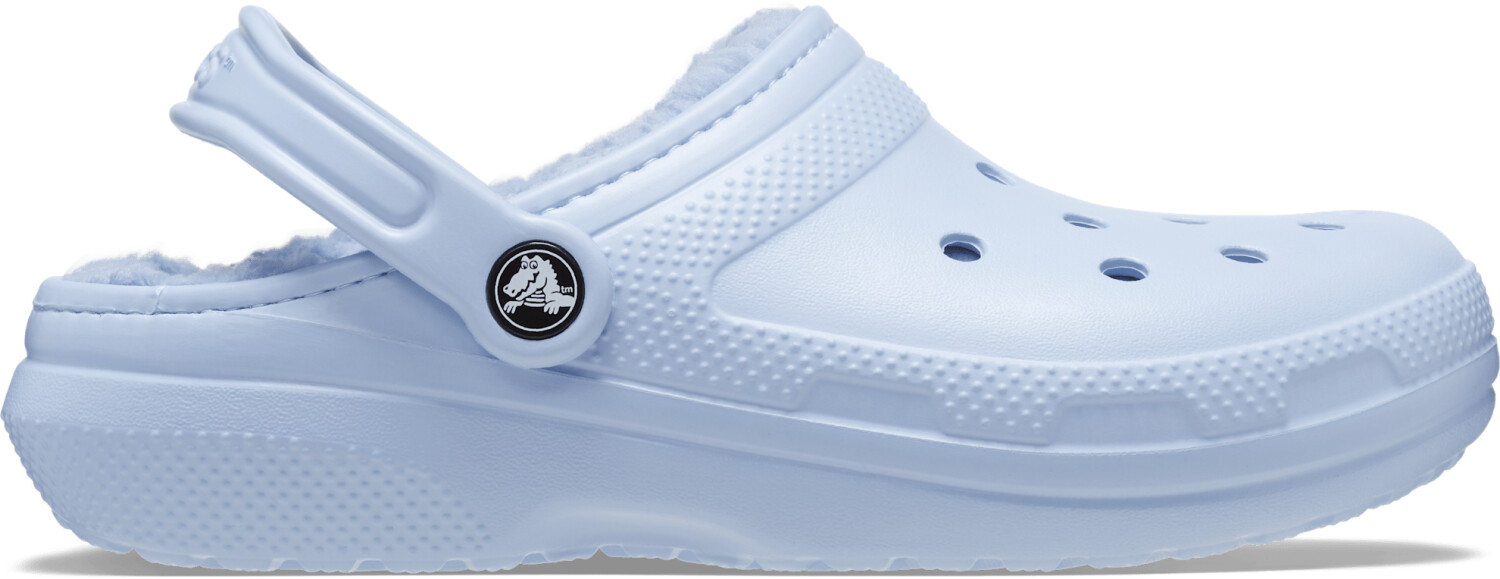 Baby blue fuzzy crocs clearance