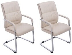 CLP Set of 2 cantilever chairs Anubis cream (319751)