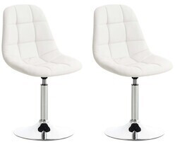 CLP Set of 2 chairs Emil imitation leather white (319678)