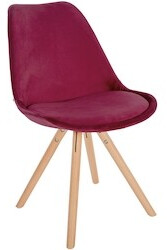 CLP Chair Sofia velvet round burgundy (321607)
