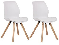 CLP Set of 2 chairs Luna plastic white (322274)