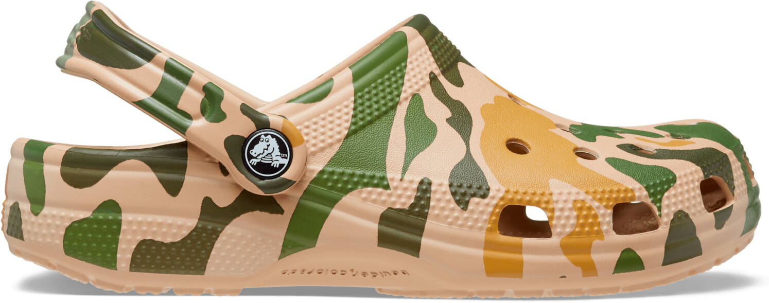 Crocs Classic Printed Camo Clog (206454) chai/tan