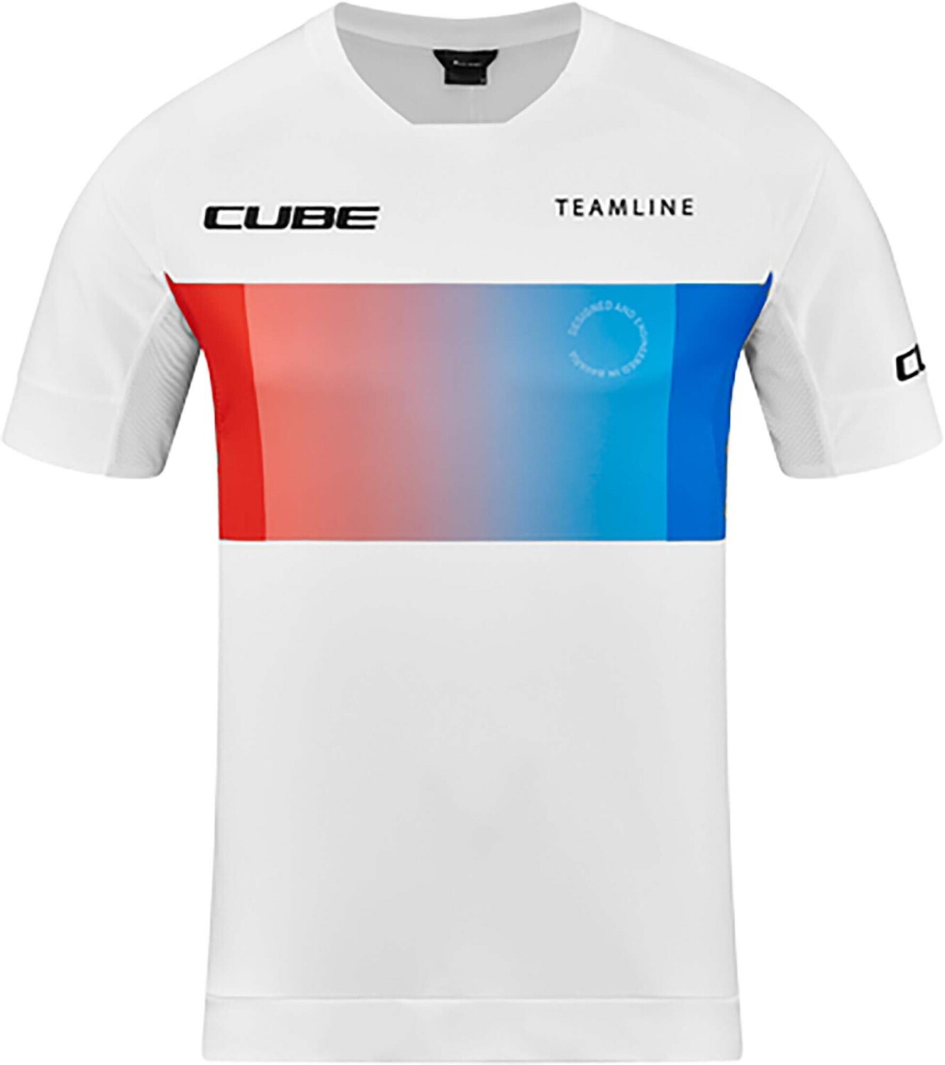 Cube TEAMLINE Trikot short sleeve white´n´blue´n´red