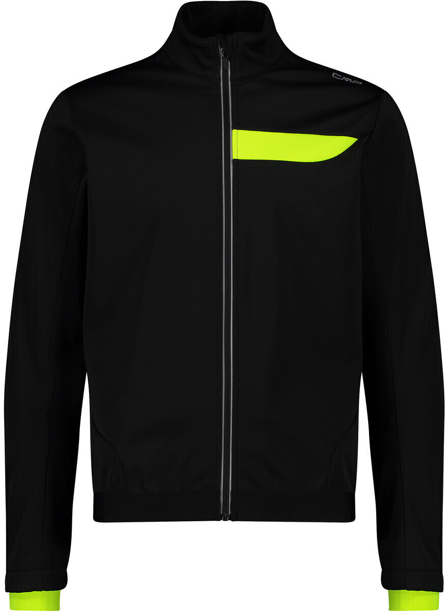 CMP Softshell bike jacket men black/yellow
