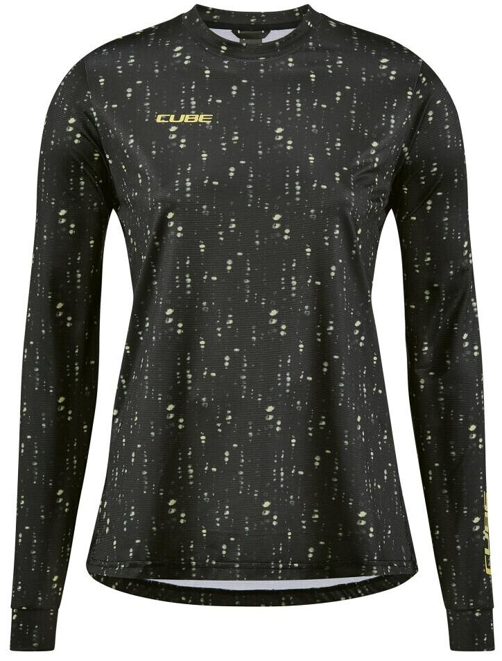 Cube ATX Women's Bike jersey long black/yellow (2023)