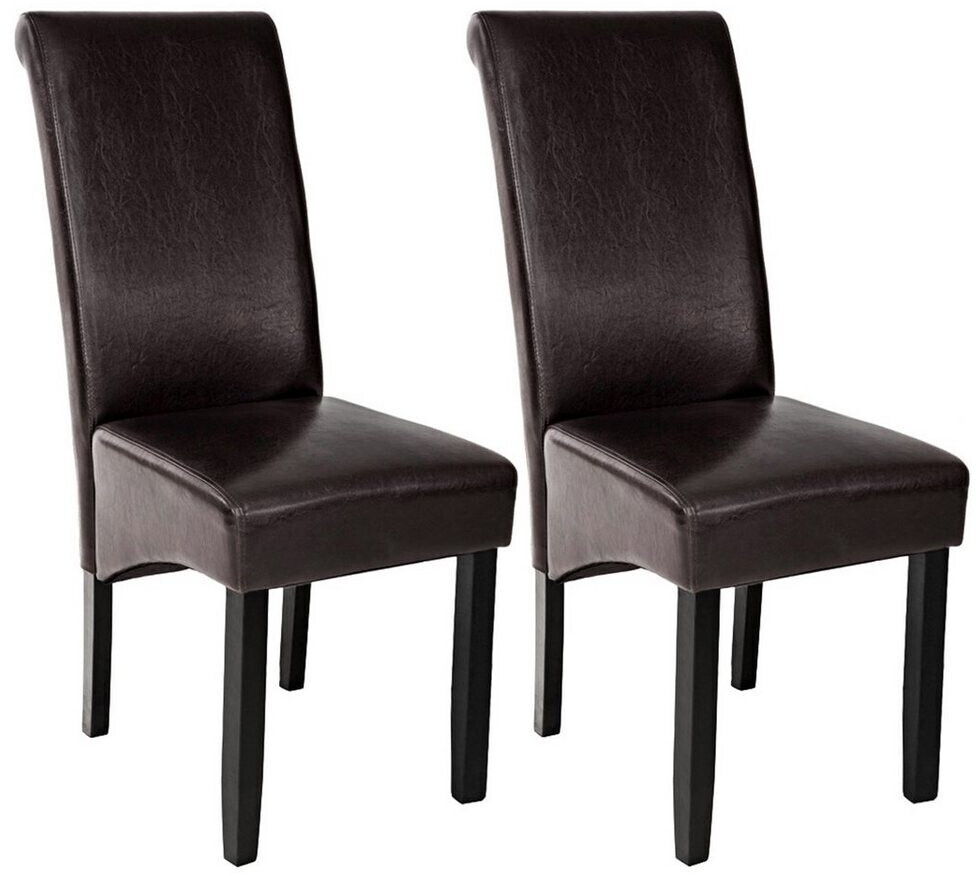 TecTake 2 dining chairs ergonomic cappuccino 45x44x106cm