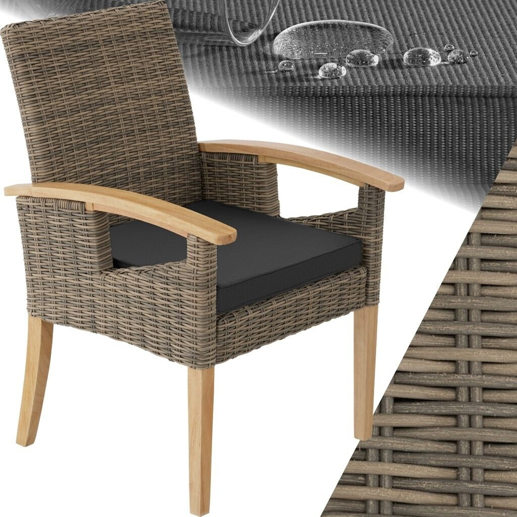 TecTake Rattan chair Rosarno natural 71.50x62.50x94cm
