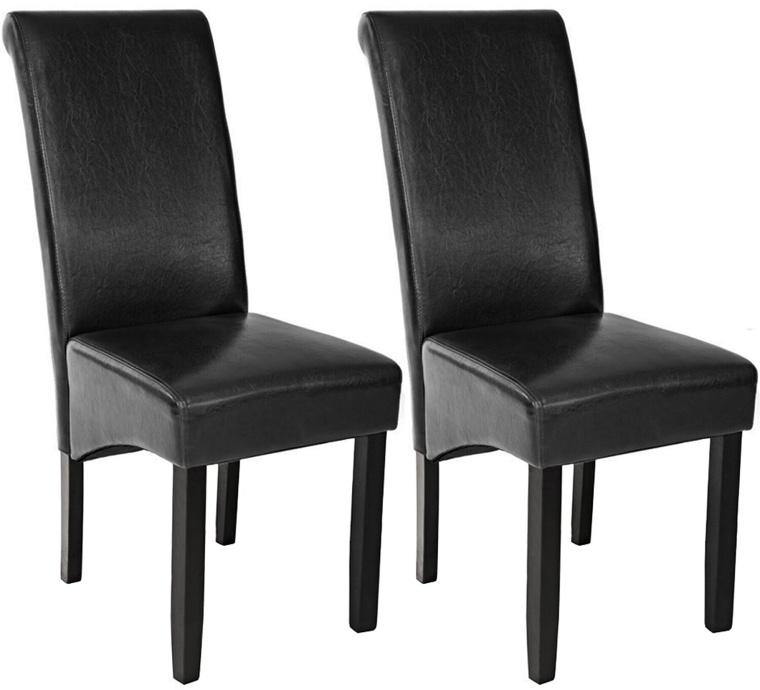 TecTake 2 dining chairs ergonomic black 45x44x106cm