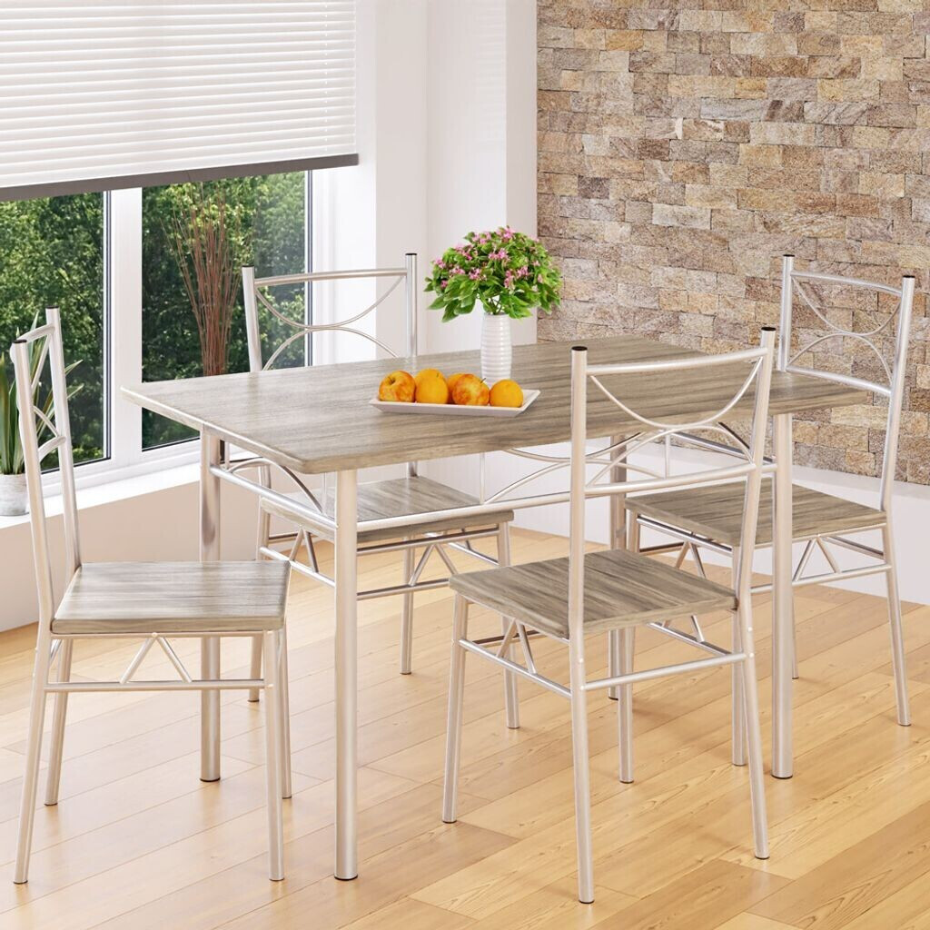 Casaria 5 tlg Sitzgruppe Küchentisch mit Stühlen Eiche ab 102,95 € |  Preisvergleich bei