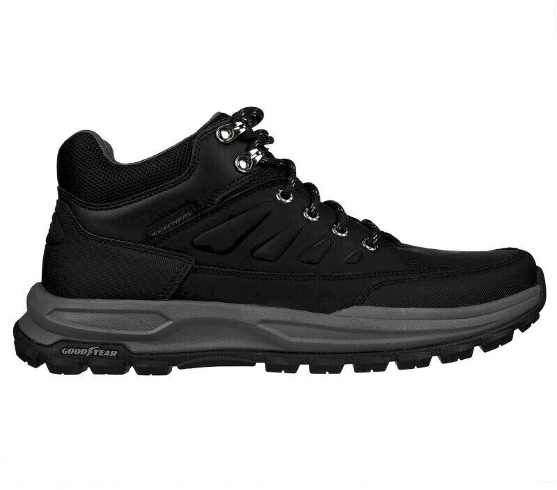 Skechers mens black boots best sale