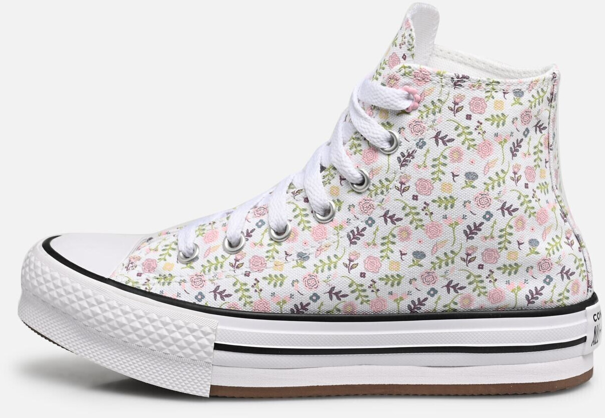 Converse Chuck Taylor All Star Eva Lift Kids Feline Florals white