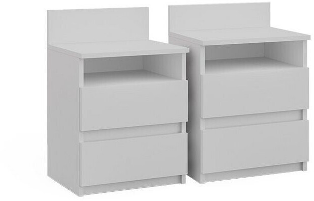 VICCO Bedside Table Monty Set of 2 39,6x59,1cm White