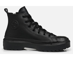 Black leather hot sale converse boots