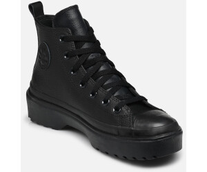 Black leather converse online size 9