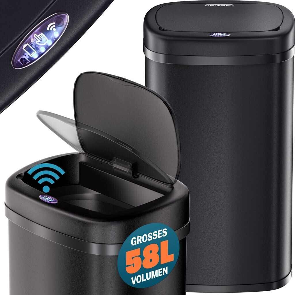 Monzana Sensor Bin 58l black