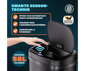 Monzana® Sensor Mülleimer Küche 58 L Automatik mit Bewegungssensor