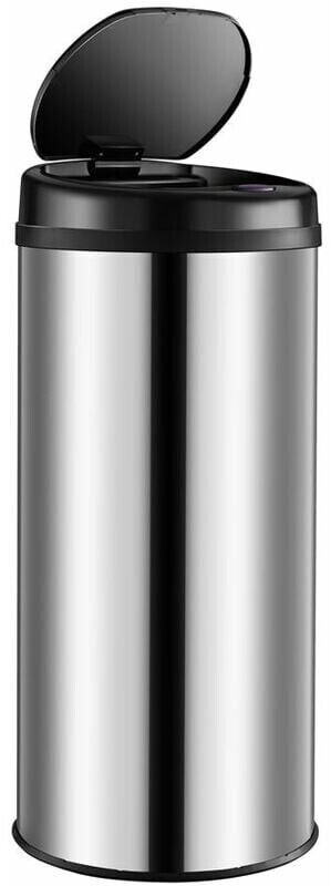 Monzana LED Sensor Trash Can 30l silver