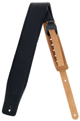 Photos - Guitar Accessory Levy's Levys Levys Padded Leather Strap 3" BK  (DM1PD-BLK)