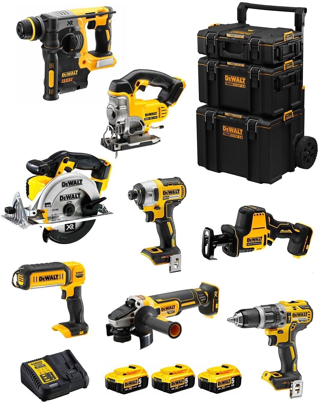 DeWalt DWK804 (3 x 5,0 Ah + caddy 3in1)