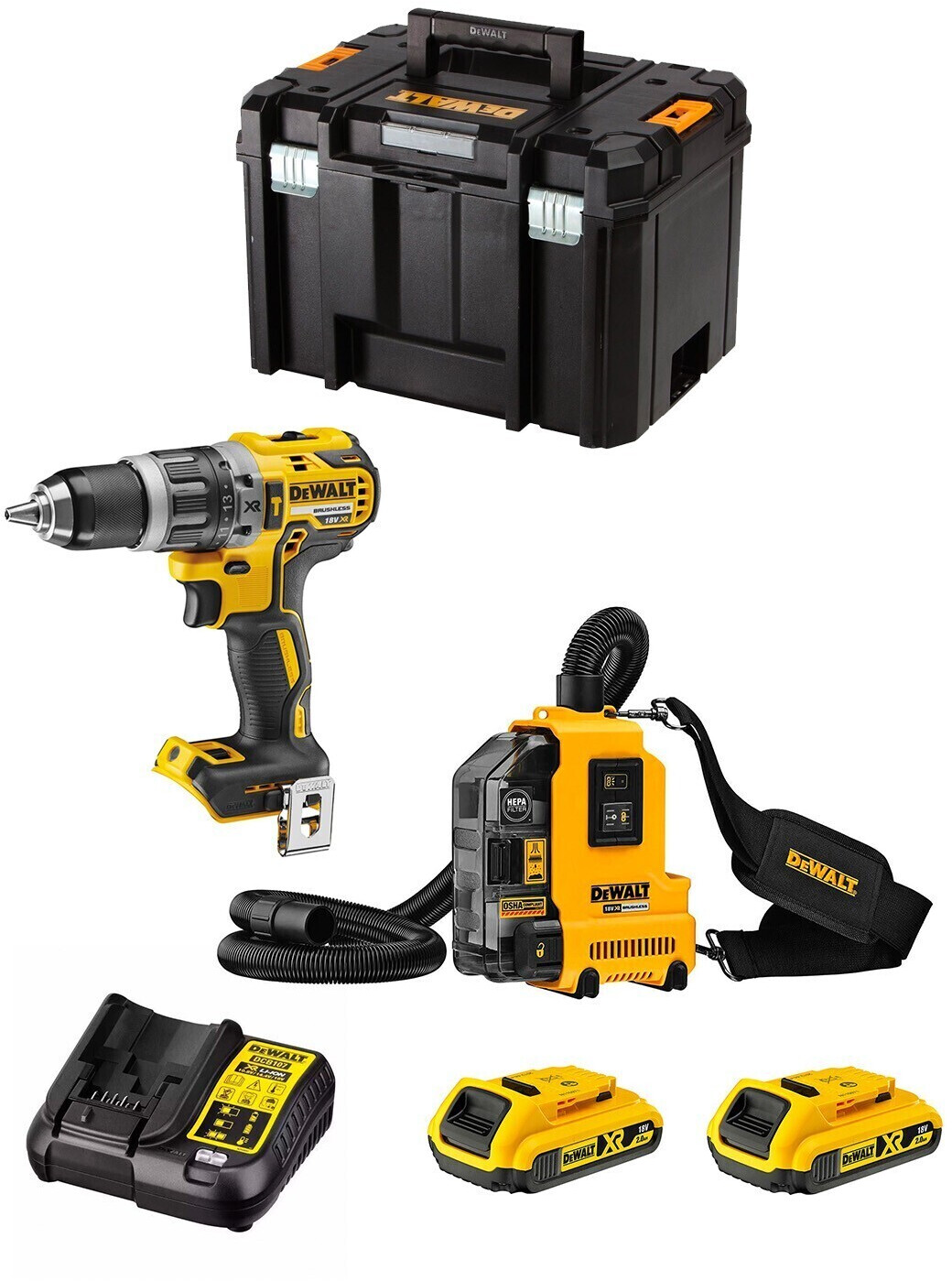 DeWalt DWK212 (2 x 2,0 Ah + TSTAK VI)