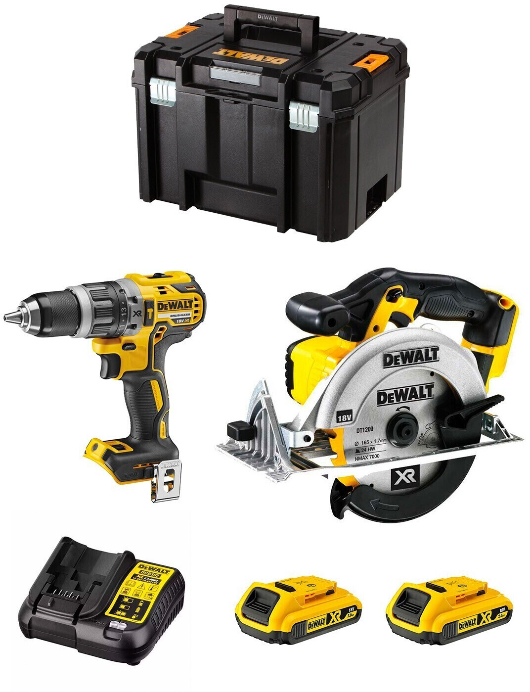 DeWalt DWK201 (2 x 2,0 Ah + TSTAK VI)