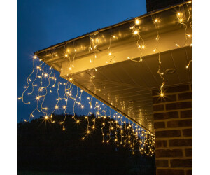 Marelida LED Lichtervorhang Eisregen Blinkfunktion 400 warmweiß LED
