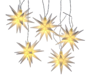 MARELIDA LED-Lichterkette Sterne 20 LED Dekolichterkette Draht  Weihnachtsdeko gold, 20-flammig