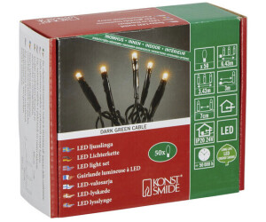 Konstsmide Micro LED Lichterkette - - bei L: grünes 8,53 bernsteinfarbene Kabel 3,43m | LED 50 innen € - - ab Preisvergleich