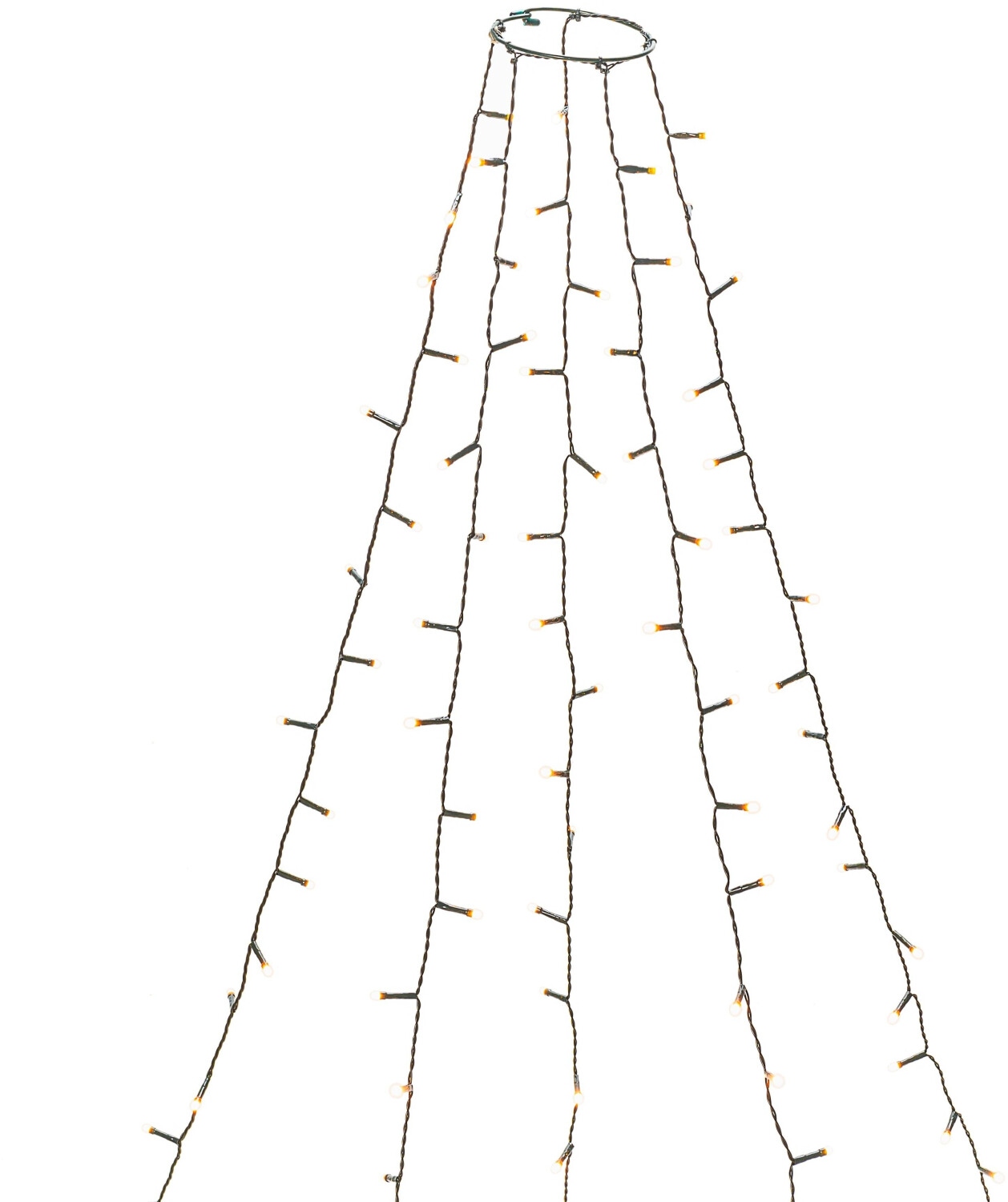 Konstsmide LED tree mantle light chain - 5 strands each 40 amber LEDs - frosted - timer - inside