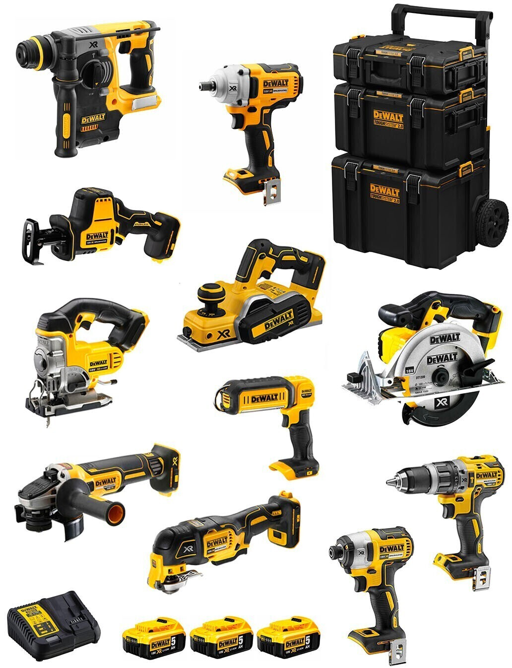 DeWalt DWK1100 (3 x 5,0 Ah + caddy 3in1)
