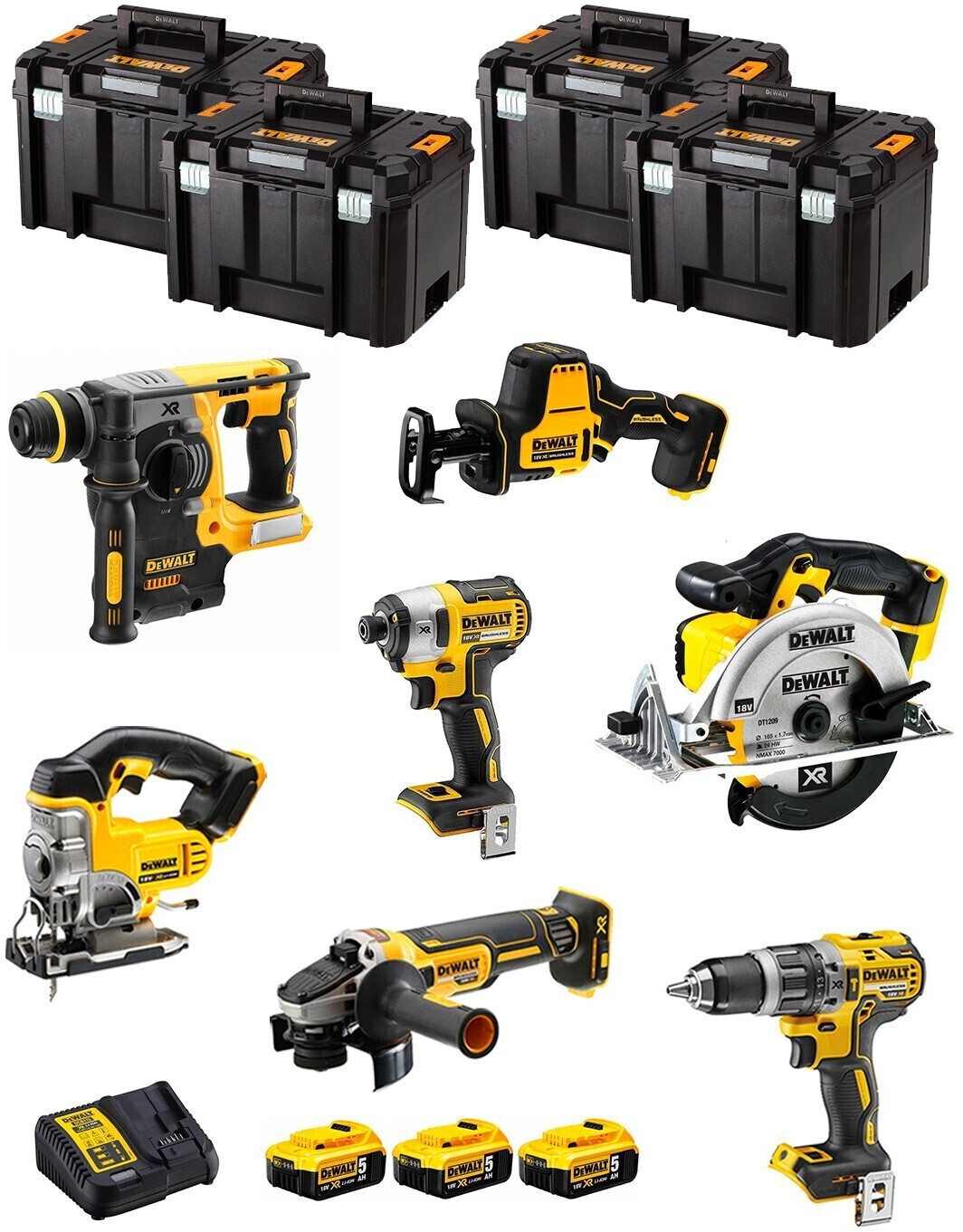 DeWalt DWK702T (3 x 5,0 Ah + 4 x TSTAK VI)
