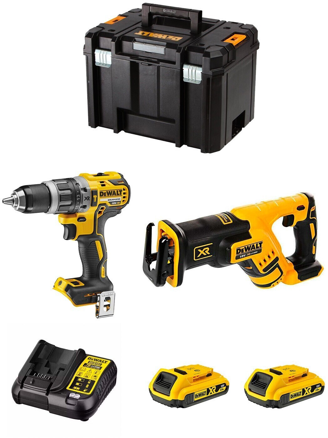 DeWalt DWK205 (2 x 2,0 Ah + TSTAK VI)