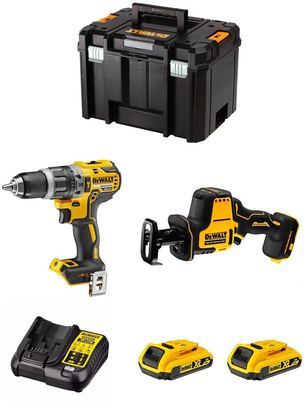 DeWalt DWK204 (2 x 2,0 Ah + TSTAK VI)