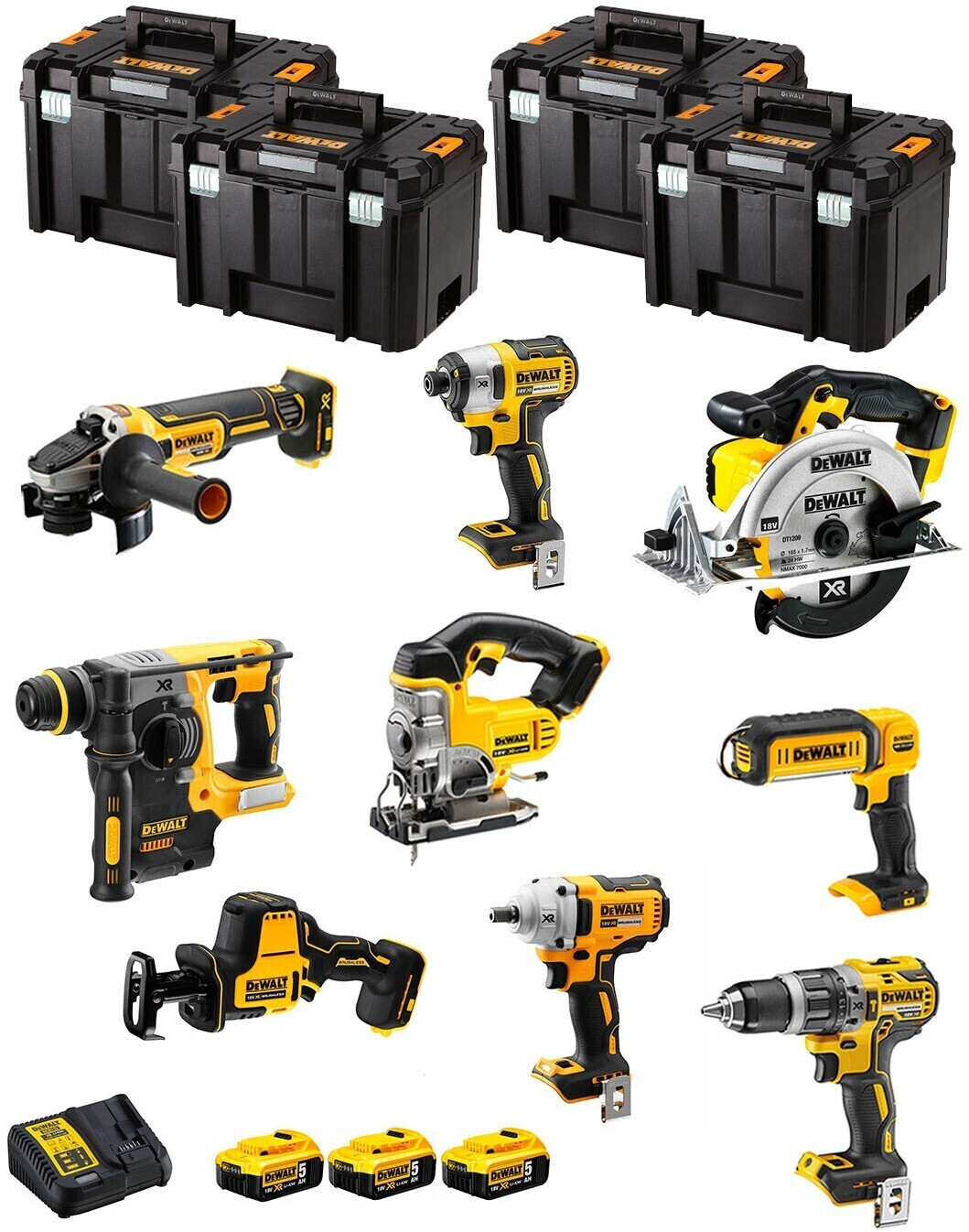 DeWalt DWK900T (3 x 5,0 Ah + 4 x TSTAK VI)