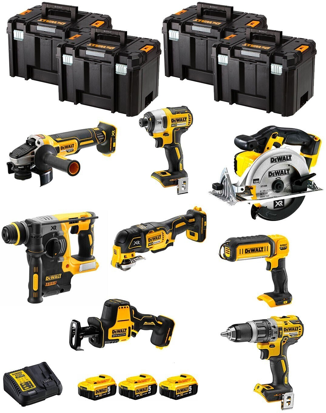 DeWalt DWK802T (3 x 5,0 Ah + 4 x TSTAK VI)