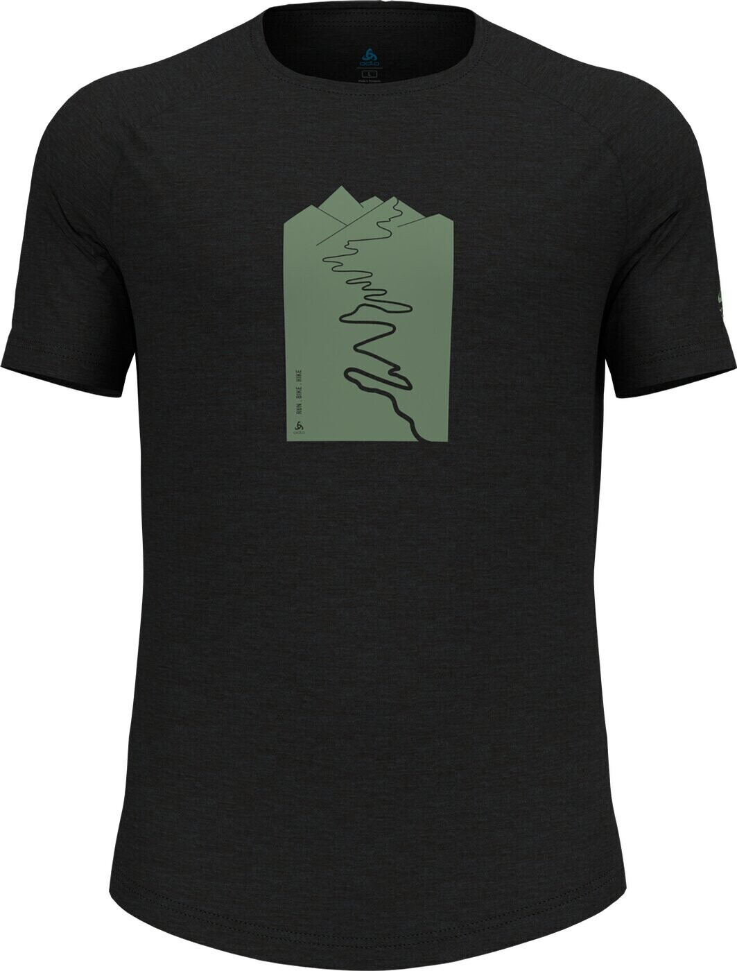 Odlo Ascent Performance Wool 130 T-Shirt with Trailprint black melange