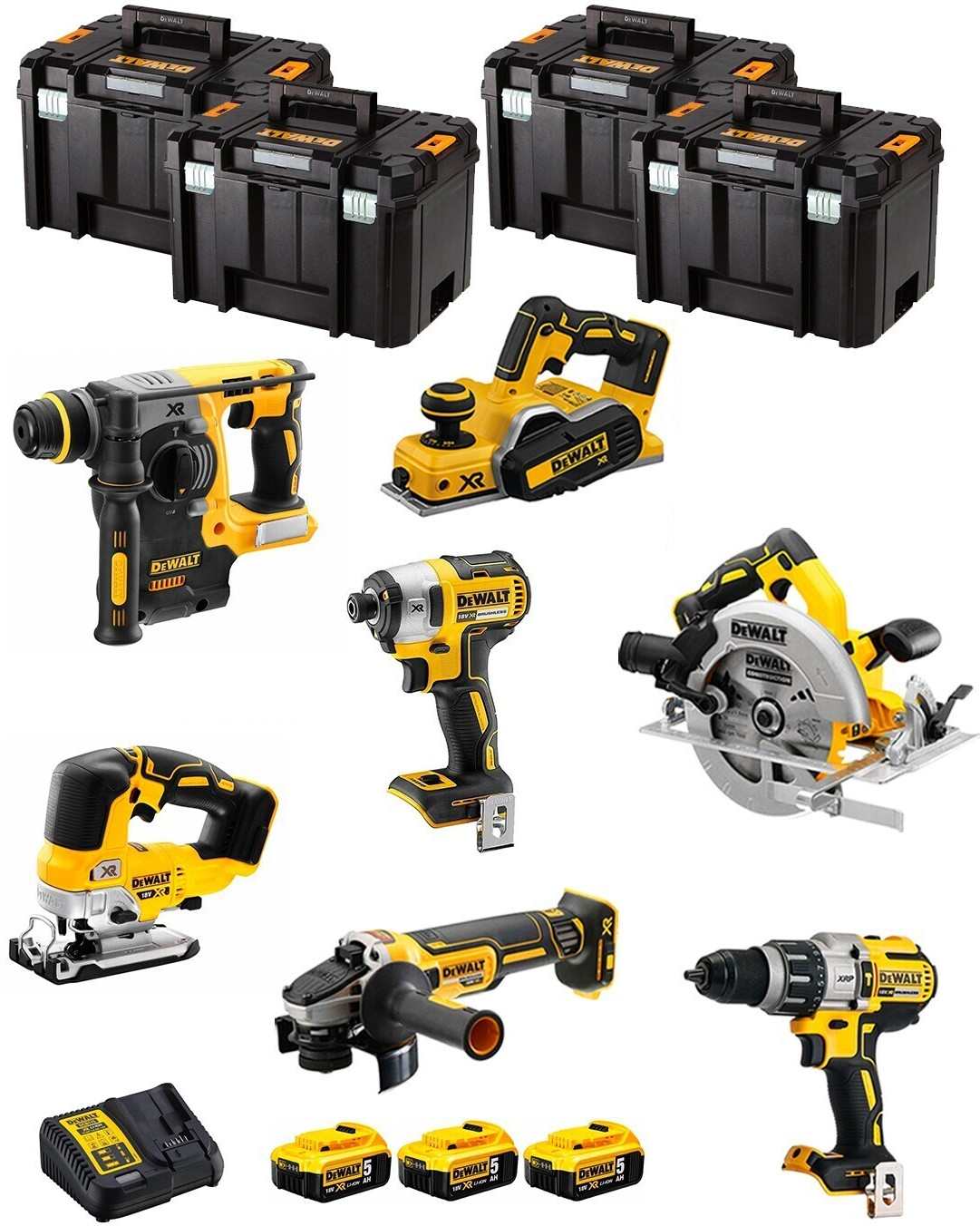 DeWalt DWK701T (3 x 5,0 Ah + 4 x TSTAK VI)