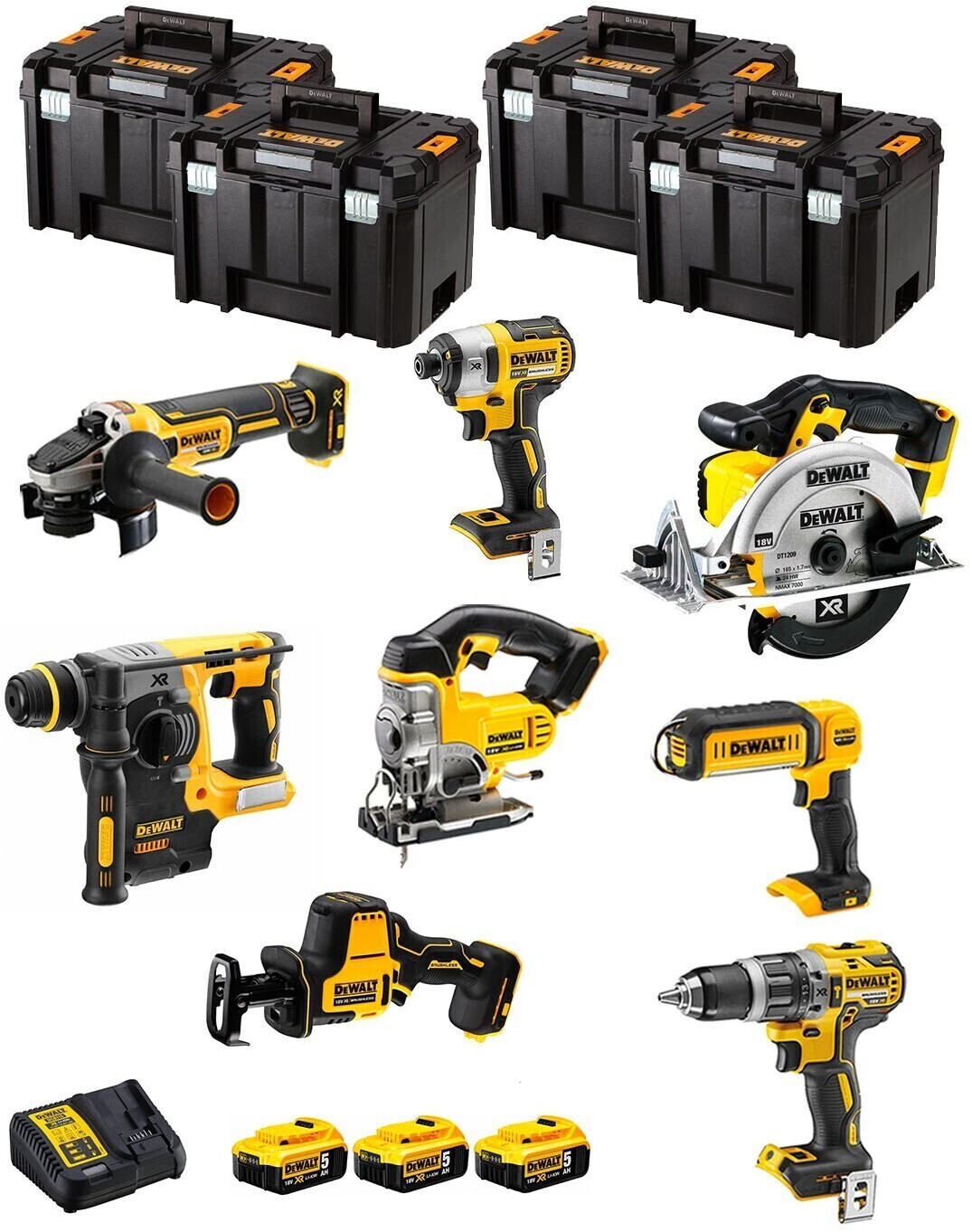 DeWalt DWK804T (3 x 5,0 Ah + 4 x TSTAK VI)