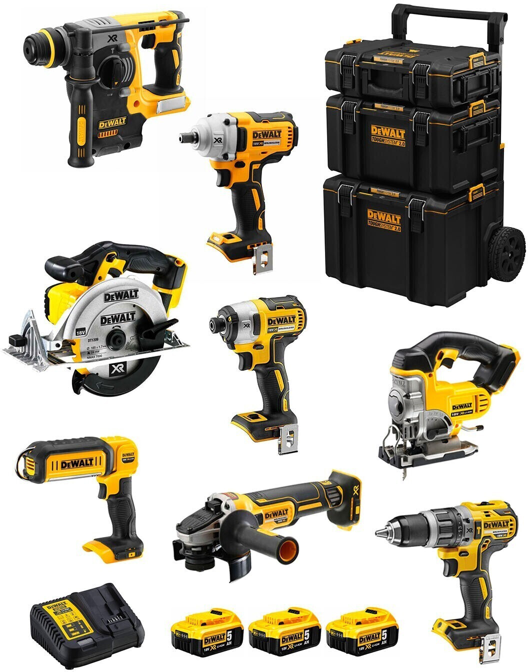 DeWalt DWK800 (3 x 5,0 Ah + caddy 3in1)