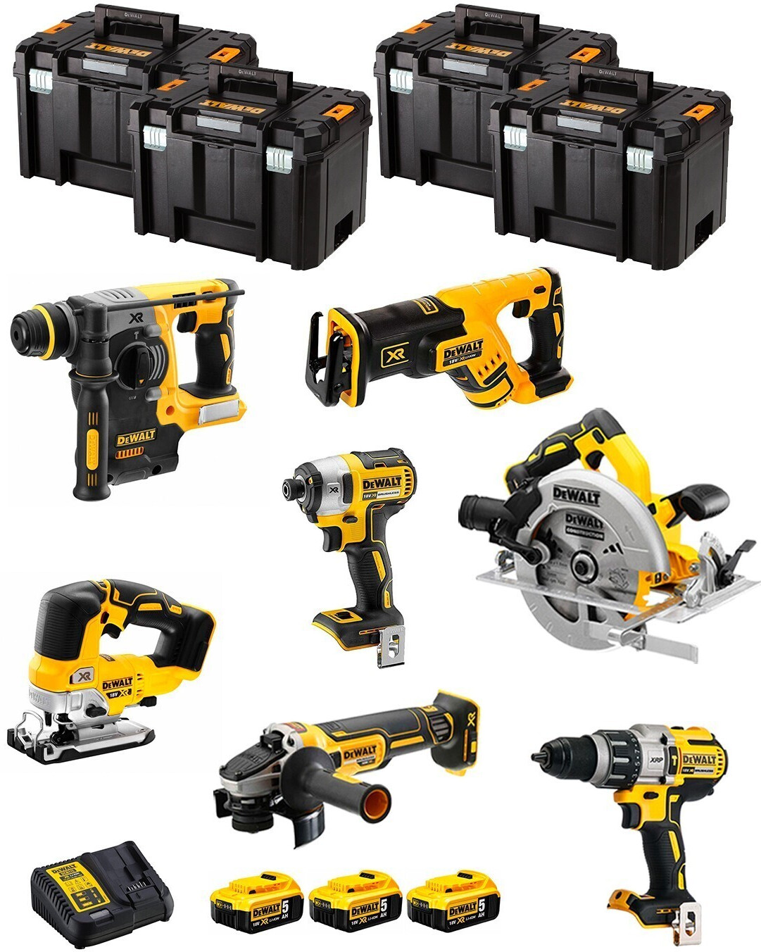 DeWalt DWK703T (3 x 5,0 Ah + 4 x TSTAK VI)