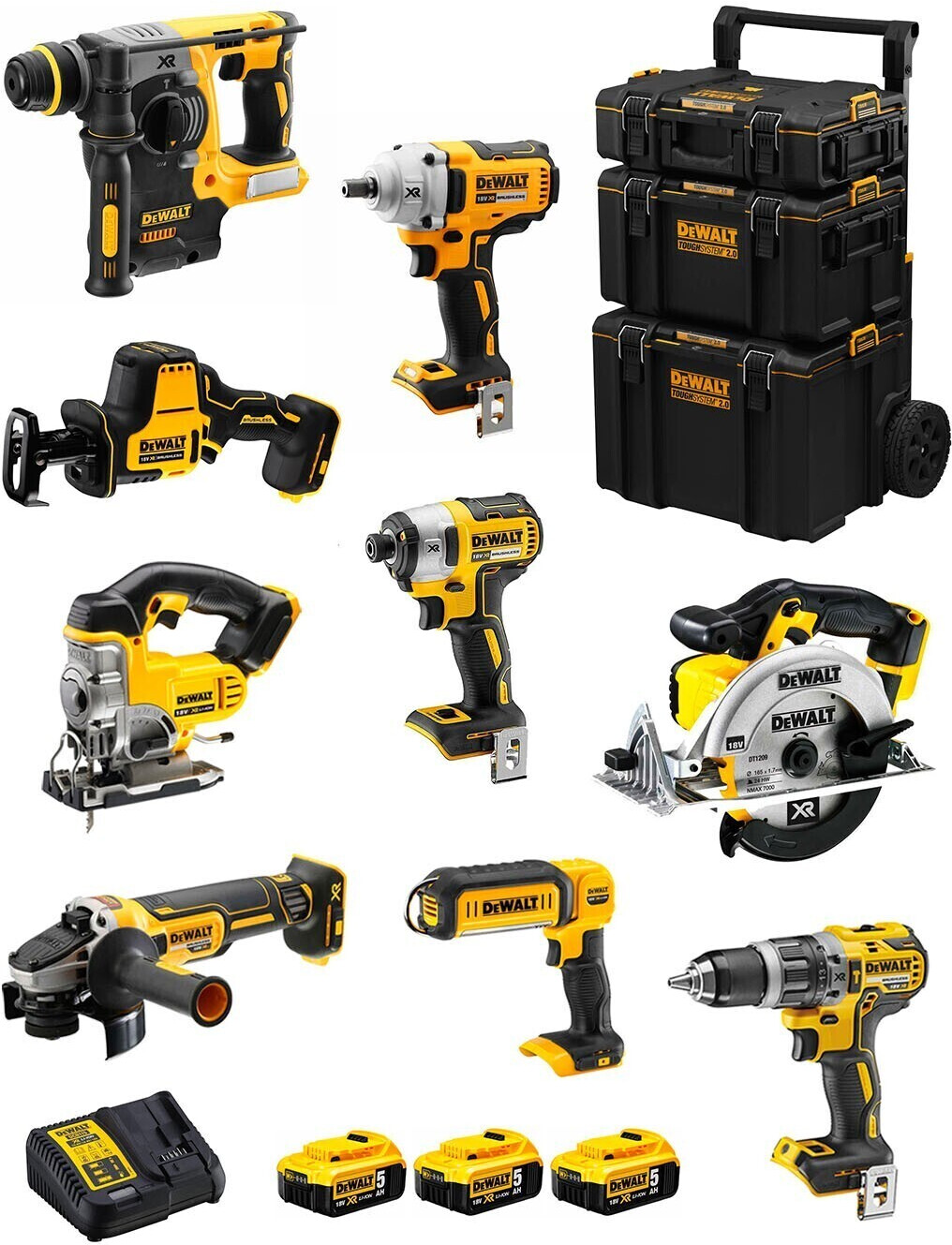 DeWalt DWK900 (3 x 5,0 Ah + caddy 3in1)
