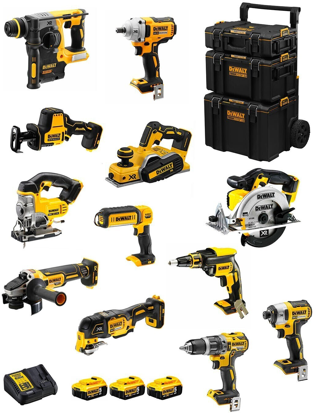 DeWalt DWK1200 (3 x 5,0 Ah + caddy 3in1)
