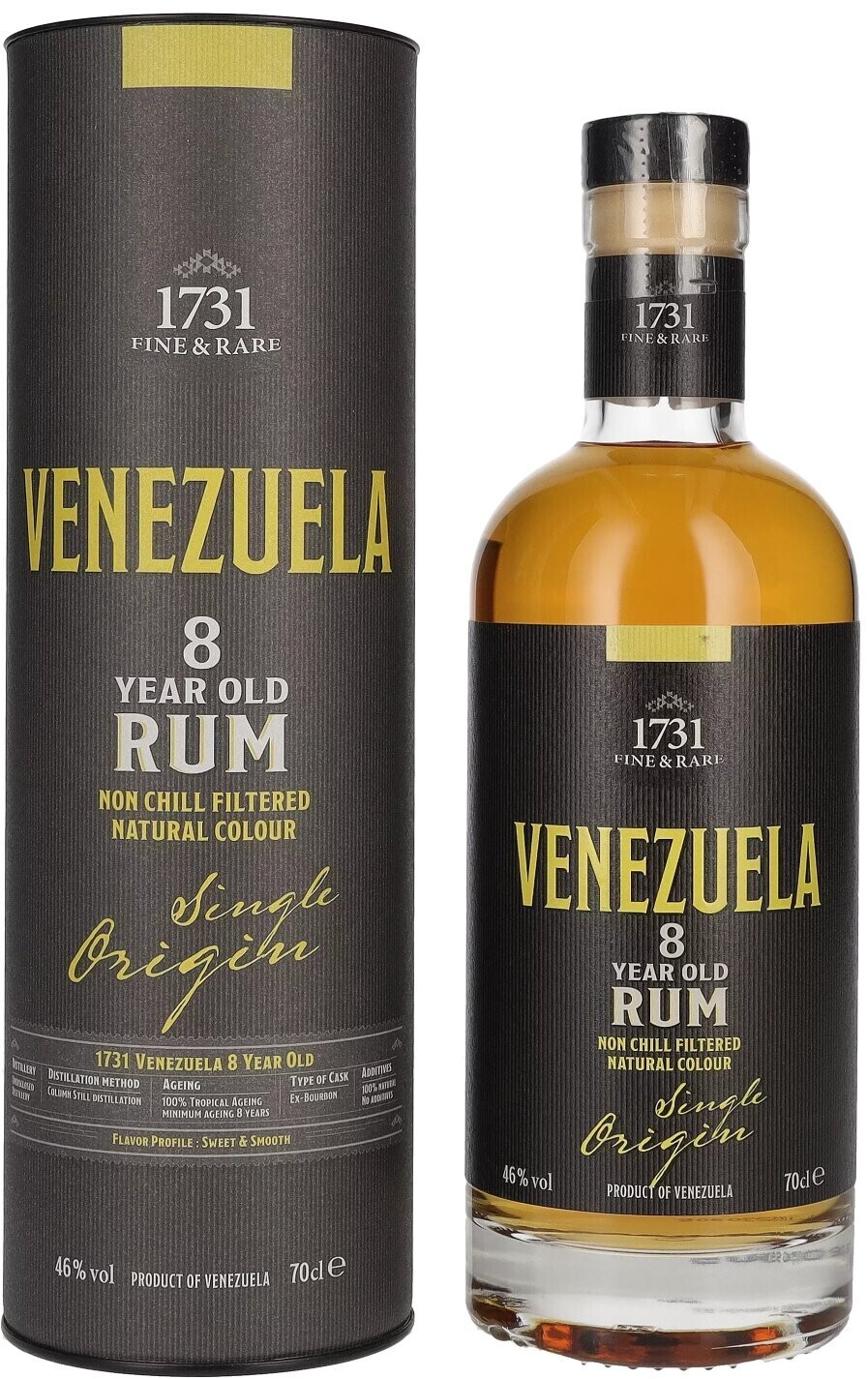 1731 Fine & Rare Venezuela 8 Years Old Single Origin Rum 0.7l 46%