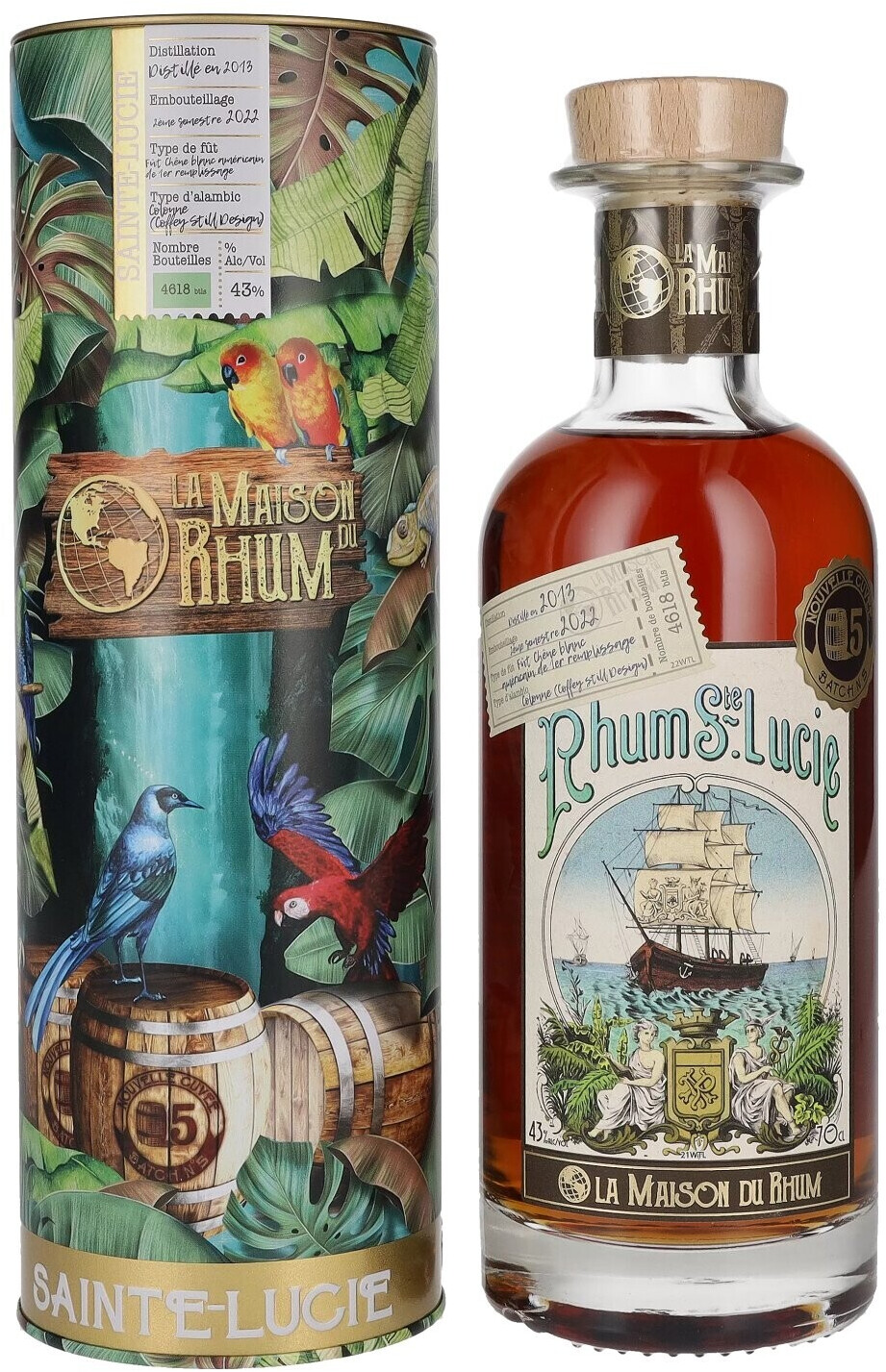 La Maison du Rhum Sainte Lucie 2013/2022 Batch N° 5 0.7l 43%