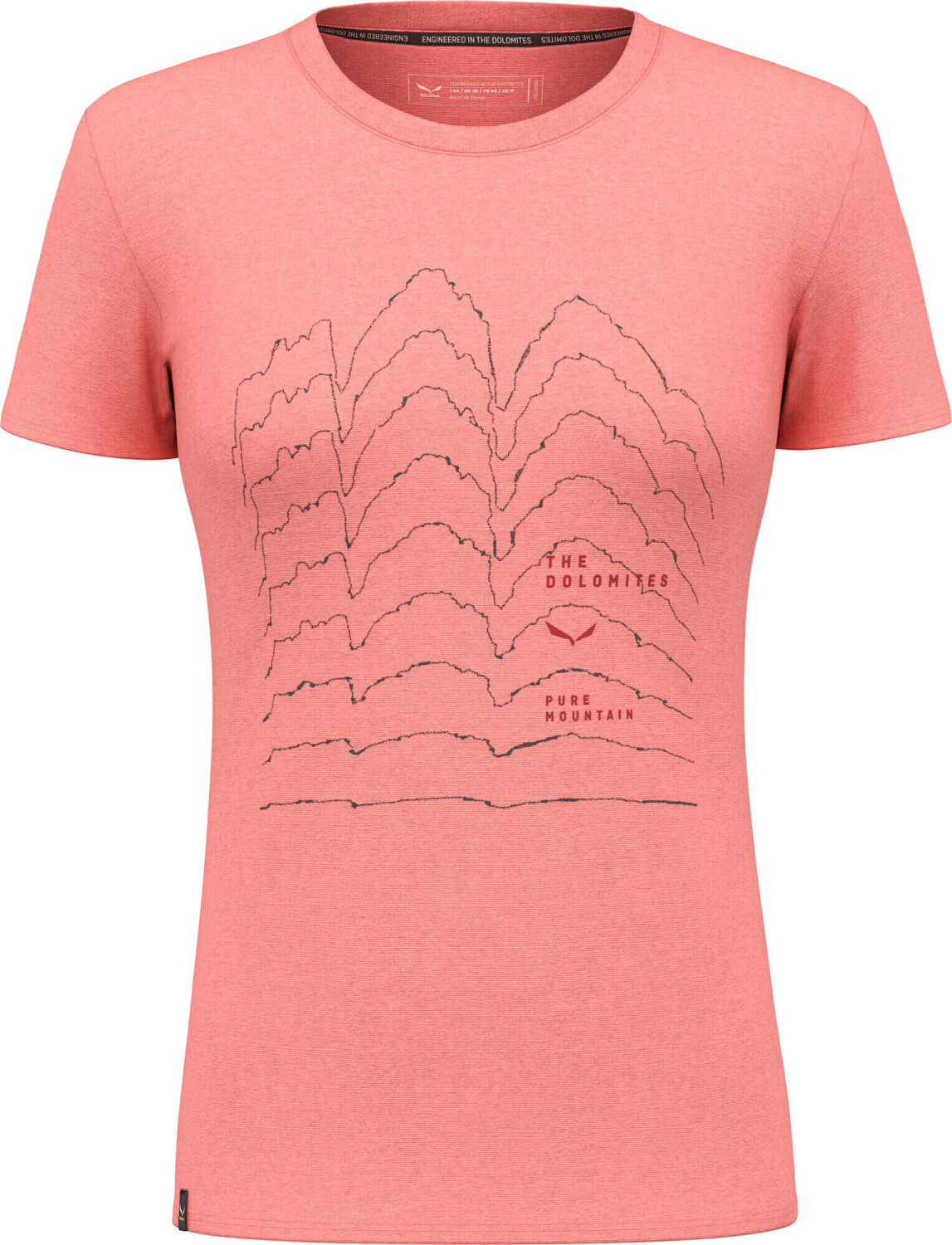 Salewa Pure Skyline Dry'ton T-Shirt Women pink lantana/pink melange